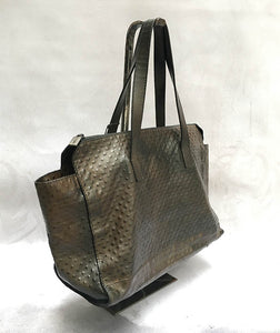 Numero 10/Dark brown dots stamp tote - OBEIOBEI