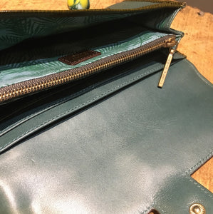 Jamin Puech/Monstera Leather wallet(Petrol/Terracota) - OBEIOBEI