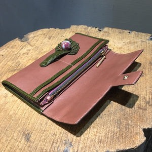 Jamin Puech/Monstera Leather wallet(Petrol/Terracota) - OBEIOBEI
