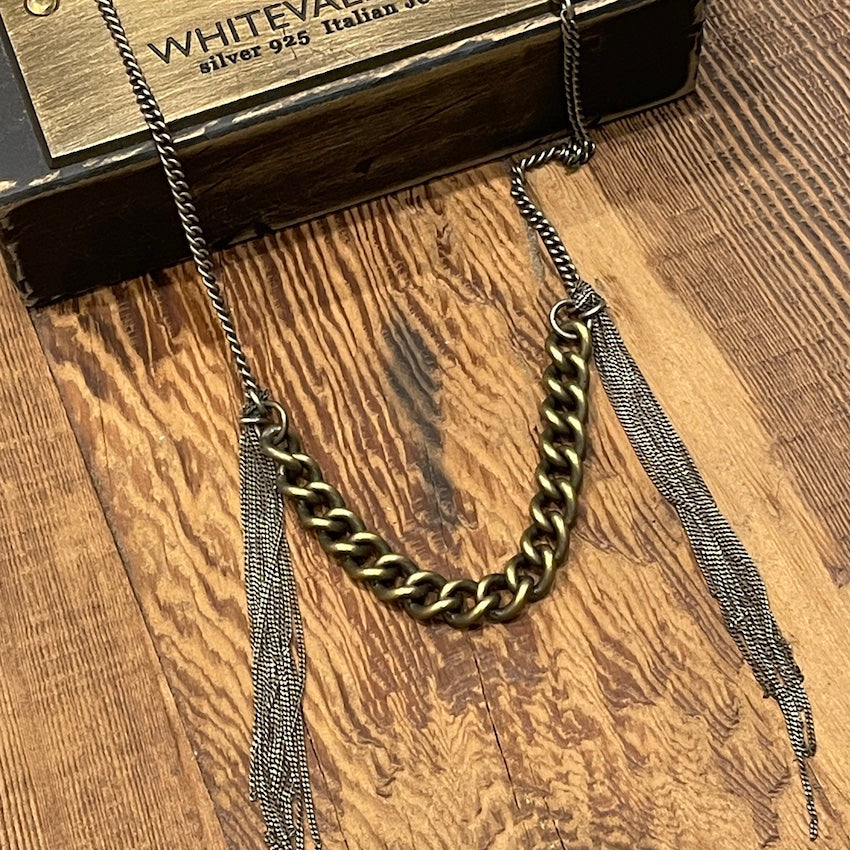 WHITEVALENTINE/Tassel necklace - OBEIOBEI