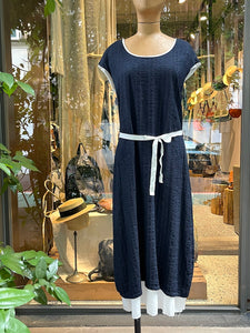 Hannoh Wessel/Stripe Dress(Navy/White) - OBEIOBEI