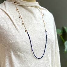Load image into Gallery viewer, SHASHI/Lapis Tassel Necklace - OBEIOBEI