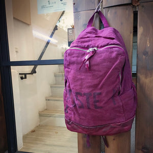 Delle Cose/Purple canvas backpack - OBEIOBEI