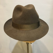 Load image into Gallery viewer, Borsalino/Dark brown fedora hat(Medium brim) - OBEIOBEI