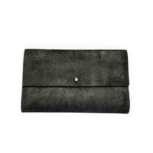 Load image into Gallery viewer, Delle Cose/Black horse suede wallet - OBEIOBEI