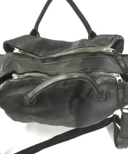 Load image into Gallery viewer, Delle Cose/Double Zip Calf Leather Bag (Black) - OBEIOBEI