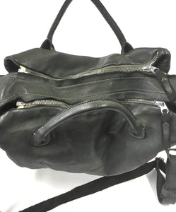 Delle Cose/Double Zip Calf Leather Bag (Black) - OBEIOBEI