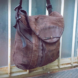 Delle Cose/Brown canvas bag - OBEIOBEI