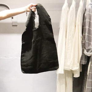 Delle Cose/Black post canvas bag - OBEIOBEI