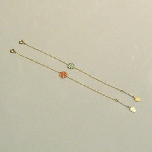 Medecine Douce/Orange enamel flower bracelet - OBEIOBEI