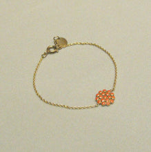 Load image into Gallery viewer, Medecine Douce/Orange enamel flower bracelet - OBEIOBEI