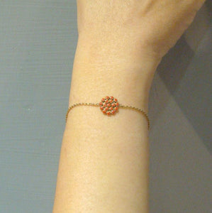 Medecine Douce/Orange enamel flower bracelet - OBEIOBEI